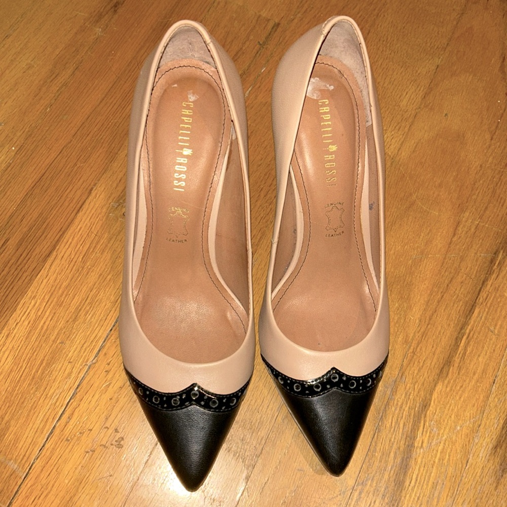 Capelli Rossi Cap Toe Colour Block Pointy Heel